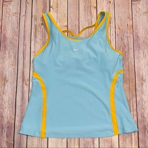 Nike Fit Dry Womens Aqua Top Tank Top Sz M 8-10
